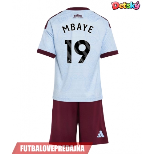 Lacne Dětský Futbalové dres Aston Villa Ibrahim Mbaye #19 2026-27 Krátky Rukáv - Tretina (+ trenírky)